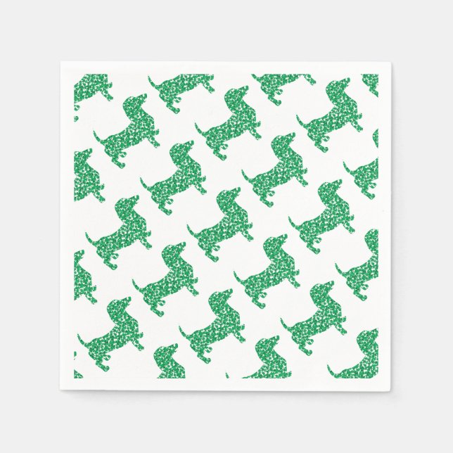 Guardanapo De Papel Doxie-in-Shamrocks (Frente)