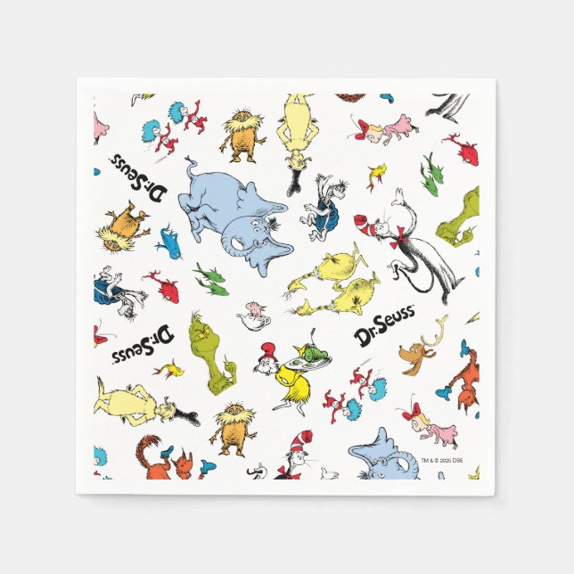 Guardanapo De Papel Dr. Seuss Character Confetti | ANIVERSÁRIO DE CRIA (Frente)