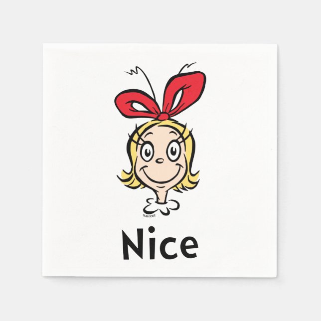 Guardanapo De Papel Dr. Seuss | Cindy-Lou, Nice (Frente)