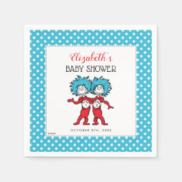 Guardanapo De Papel Dr. Seuss Coisa 1 Coisa 2 | Chá de Bebê Gêmeos