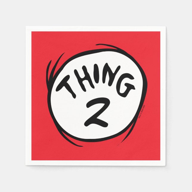 Guardanapo De Papel Dr. Seuss | Coisa Um Coisa Dois Personalizada (Frente)