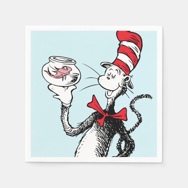 Guardanapo De Papel Dr. Seuss | Gato no Chapéu & Krinklebine (Frente)