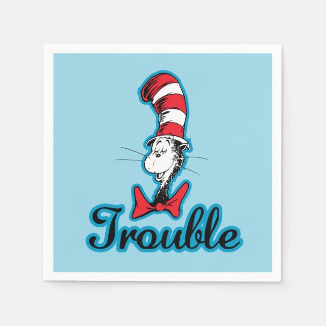Guardanapo De Papel Dr. Seuss | Gato no Hat Trouble (Frente)
