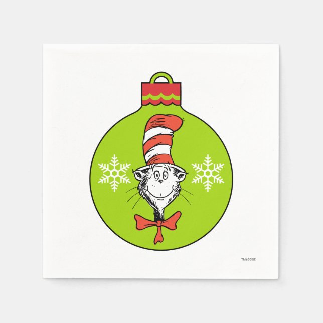 Guardanapo De Papel Dr. Seuss| Grinch| Clássico O Gato no Ha (Frente)
