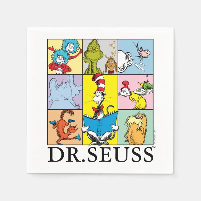 Guardanapo De Papel Dr. Seuss | Histórias Gráfico (Frente)