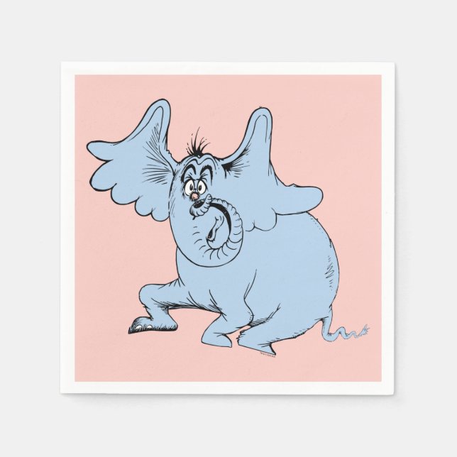 Guardanapo De Papel Dr. Seuss | Horton e Speck de Poeira (Frente)