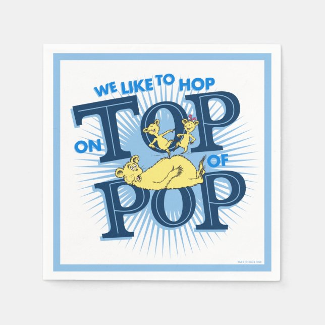 Guardanapo De Papel Dr. Seuss | Nós Gostamos de Pular em Cima de Pop (Frente)