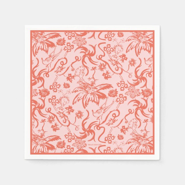 Guardanapo De Papel Dr. Seuss | Padrão Floral do Dia das Mães (Frente)