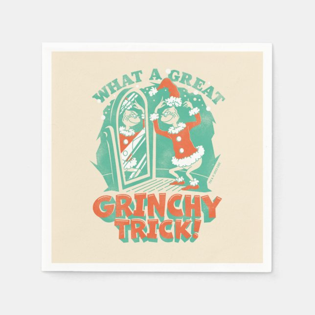 Guardanapo De Papel Dr. Seuss | Que truque Excelente de Grinchy! (Frente)