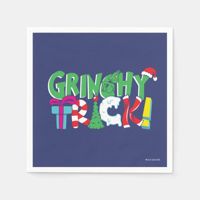 Guardanapo De Papel Dr. Seuss | Truque de Grinchy (Frente)