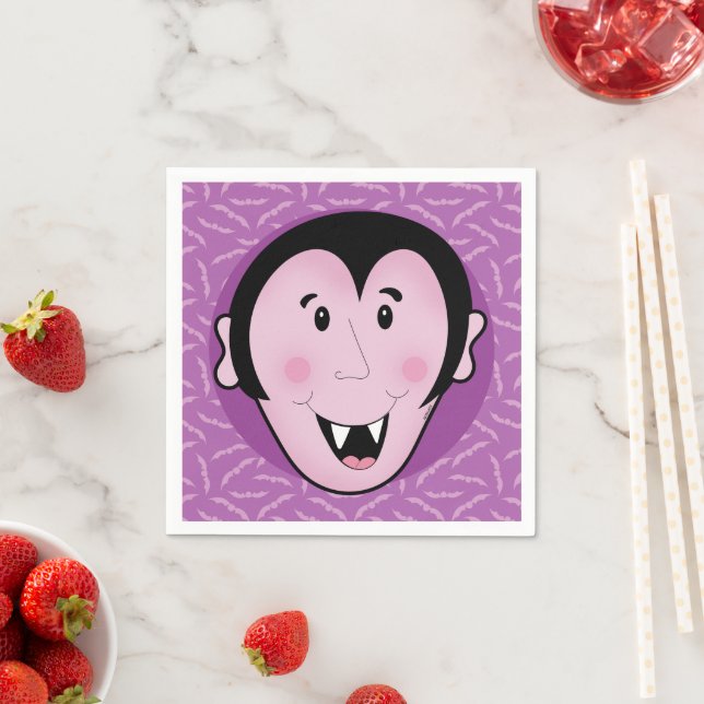 Guardanapo De Papel Dracula Vampire Bat Halloween Bats Roxo (Insitu)