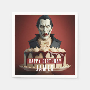 Guardanapo De Papel Dracula Vampiro temido Cream Cake - Aniversário