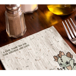 Guardanapo De Papel Dragão-Bebê-Bolo-Bolo-Laranja-Verde-Pastel