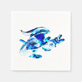 Guardanapo De Papel Dragão de Frost Azul x 50