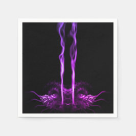 Guardanapo De Papel Dragão Negro e Roxo Fumaça