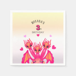 Guardanapo De Papel Dragão rosa