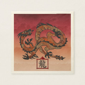 Guardanapo De Papel Dragão Vermelho Sortudo, 龙