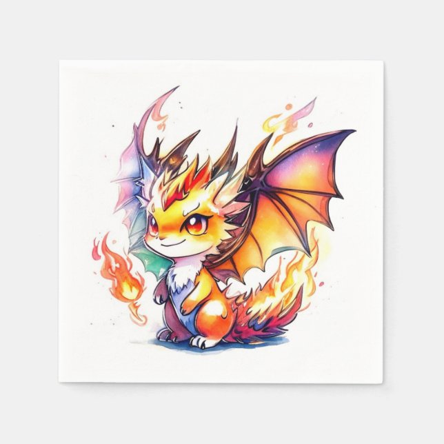 Guardanapo De Papel Dragon Birthday (Frente)