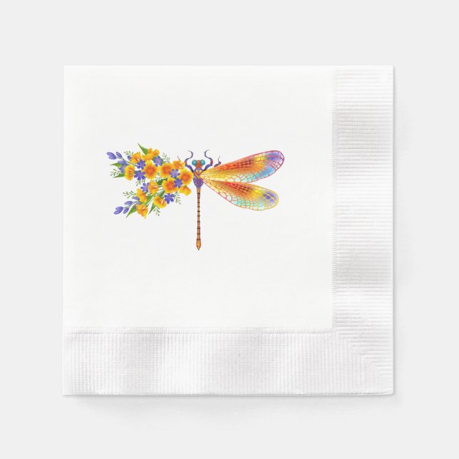 Guardanapo De Papel Dragonfly Amarelo (Frente)