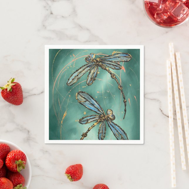 Guardanapo De Papel Dragonfly Flit Myrtle Green (Insitu)