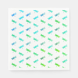 Guardanapo De Papel Dragonfly Green e Blue Birday Paper Napkins