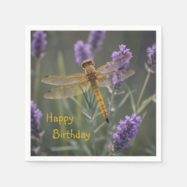Guardanapo De Papel Dragonfly ouro (Frente)