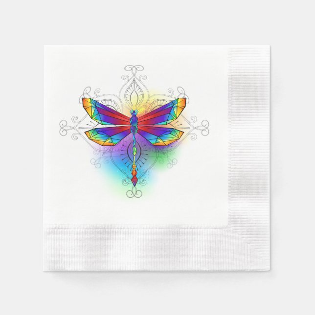Guardanapo De Papel Dragonfly Poligonal (Frente)