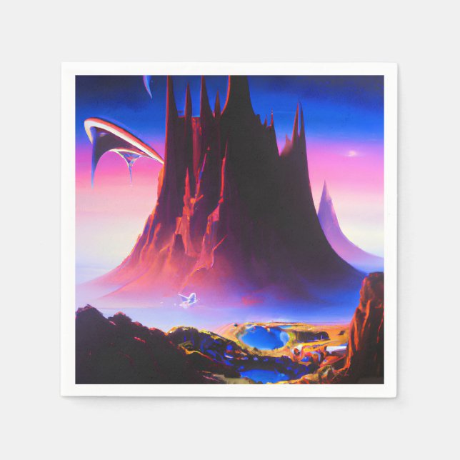 Guardanapo De Papel Dream World Oil Painting (Frente)