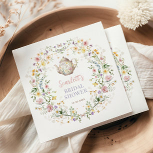 Guardanapo De Papel Dreamy Pastel Wildflower Chá de panela Tea Party