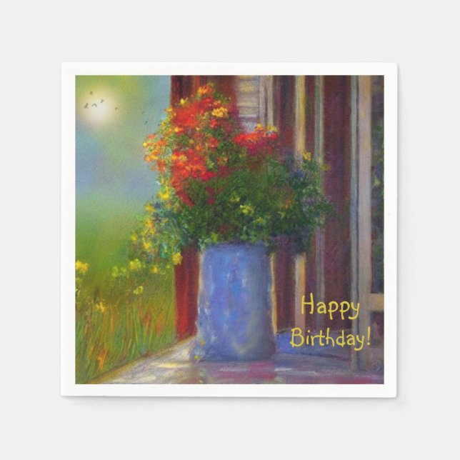 Guardanapo De Papel Dreamy Vase Of Flowers (Frente)