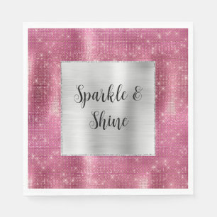 Guardanapo De Papel Dreamzy Glitzy Silver Sparkle
