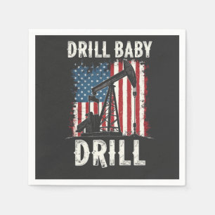 Guardanapo De Papel Drill Baby Drill American Trump Energy Economy