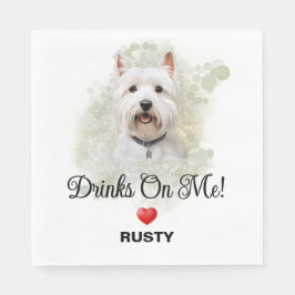 Guardanapo De Papel Drinks on Me West Highland Terrier