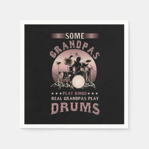 Guardanapo De Papel Drummers Música Adormecem Músicos Drumming Gran Re
