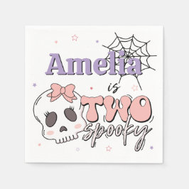 Guardanapo De Papel Duas Festas de aniversário de Dia das Bruxas, Rosa