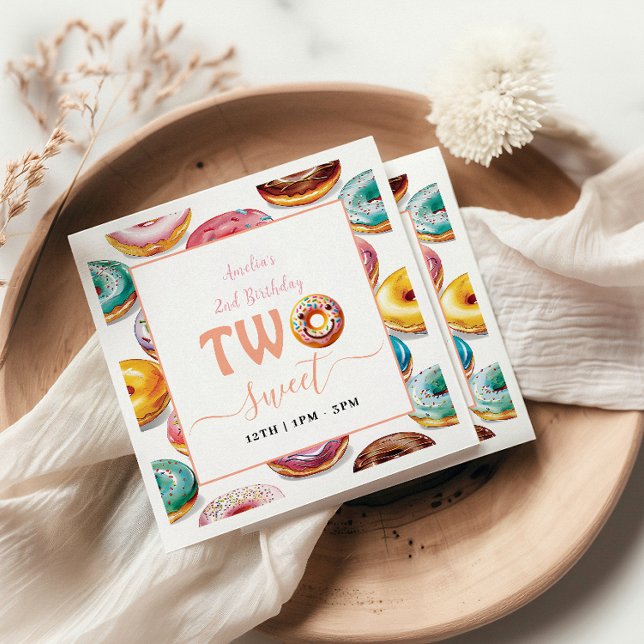 Guardanapo De Papel Duas Festas de segundo aniversário do Sweet Rosqui (Criador carregado)