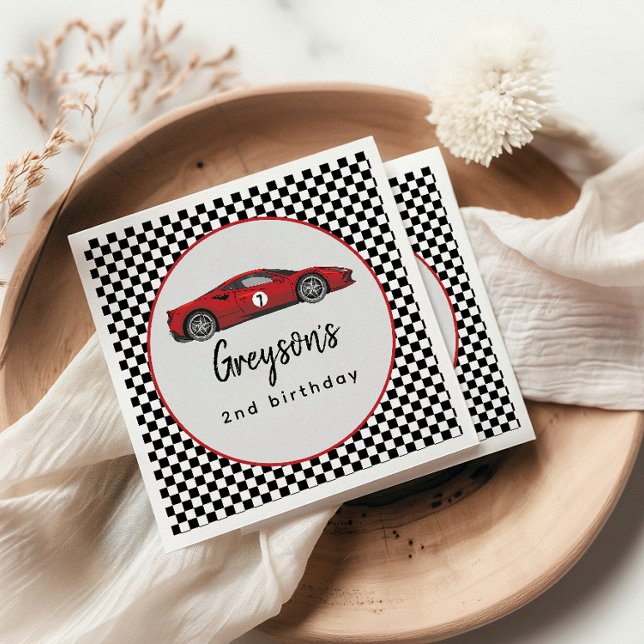 Guardanapo De Papel Duas Festas de segundo aniversário Rápido de Carro (Criador carregado)