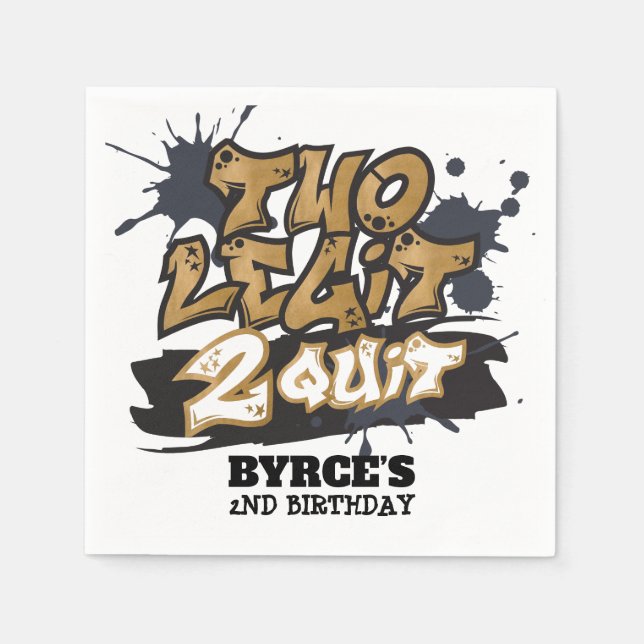 Guardanapo De Papel Duas Legites para Sair do Aniversário Napkins (Frente)