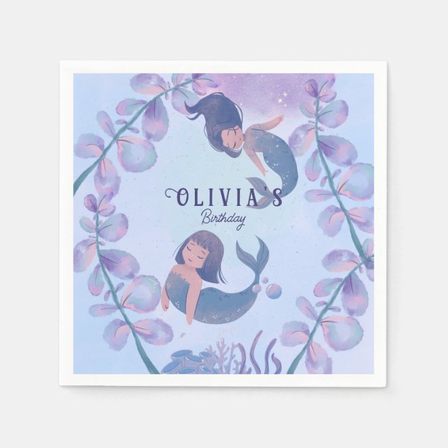 Guardanapo De Papel Duas sereias dançantes (Frente)