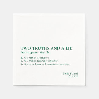 Guardanapo De Papel Duas Verdades e um Casamento de Fato de Diversão M