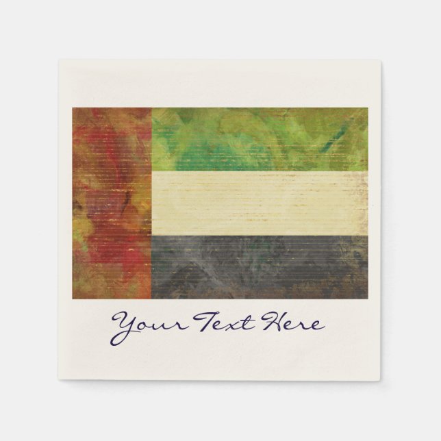 Guardanapo De Papel Dubai UAE Flag Party Napkins (Frente)