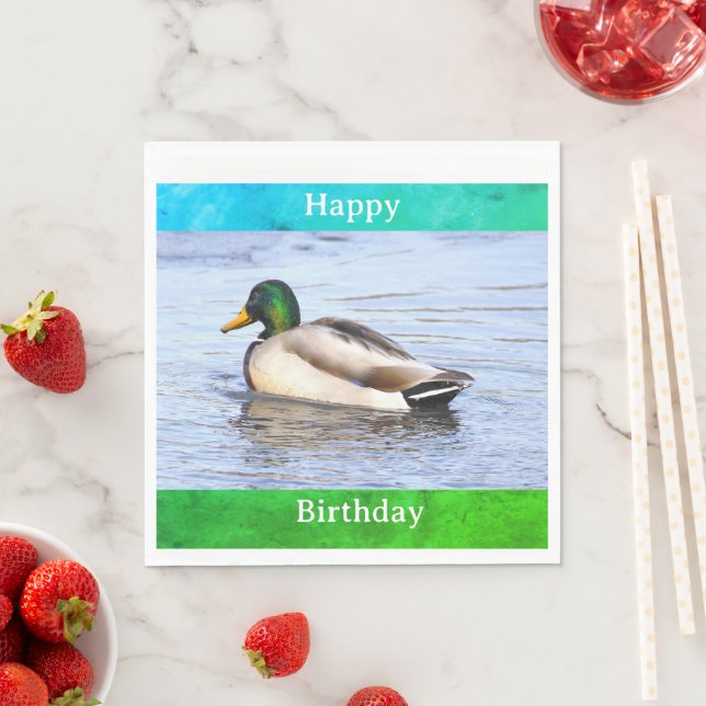 Guardanapo De Papel Duck Photo Birthday Napkins (Insitu)