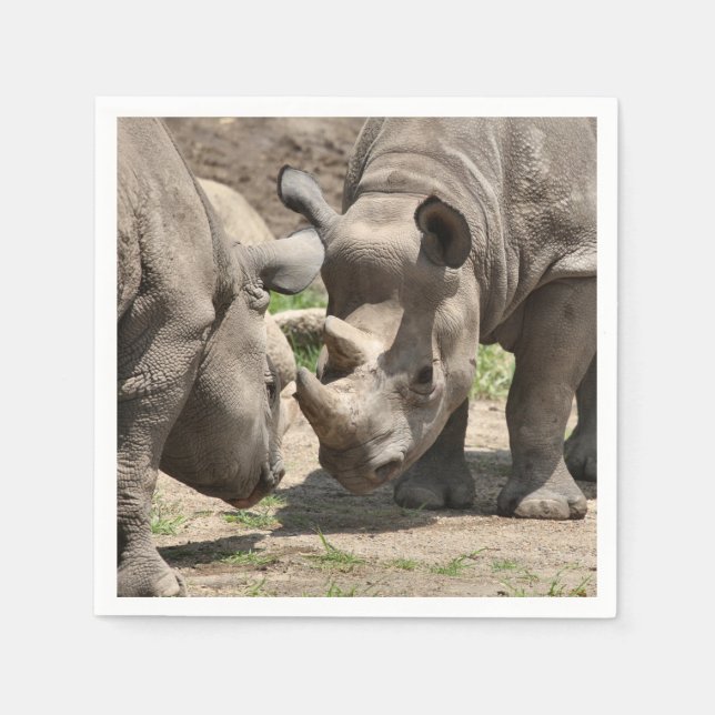 Guardanapo De Papel Duo rinoceronte (Frente)