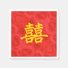 Guardanapo De Papel Dupla felicidade Amplos Rosas vermelhas