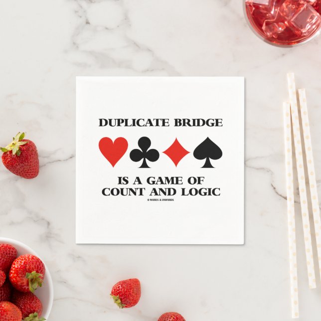 Guardanapo De Papel Duplicate Bridge Is A Game Of Count And Logic (Insitu)