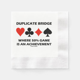 Guardanapo De Papel Duplicate Bridge Where 50% Game Is An Achievement