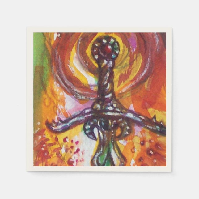 GUARDANAPO DE PAPEL DURENDAL, ESPADA ROMÂNTICA E ANGEL (Frente)