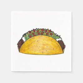 Guardanapo De Papel Duro mexicano Shell Taco Tacos Impressão Napkin