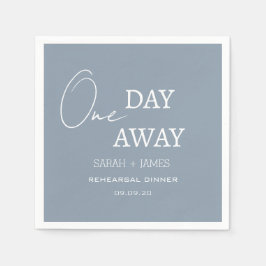 Guardanapo De Papel Dusty Blue a Um Dia de Ausência do Casamento Jante