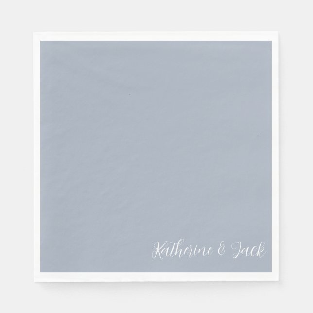 Guardanapo De Papel Dusty Blue Custom Luncheks Napkins (Frente)